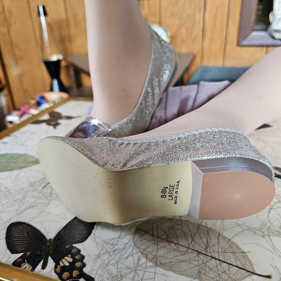 Vintage 60s Mod Space Age Metallic Silver Lame Atomic Cocktail Ballet ...