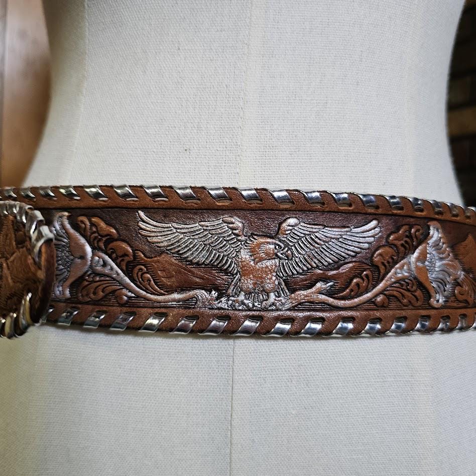 Whipstitch Leather Belt - Etsy display picture 1