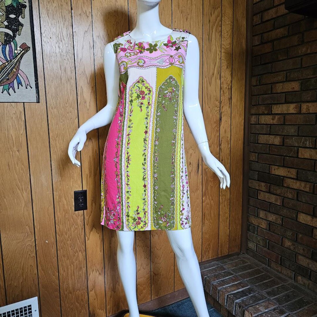 Vintage 60s Mod Go Go Psychedelic Mini Mod Carnaby Youthquake Twiggy ...