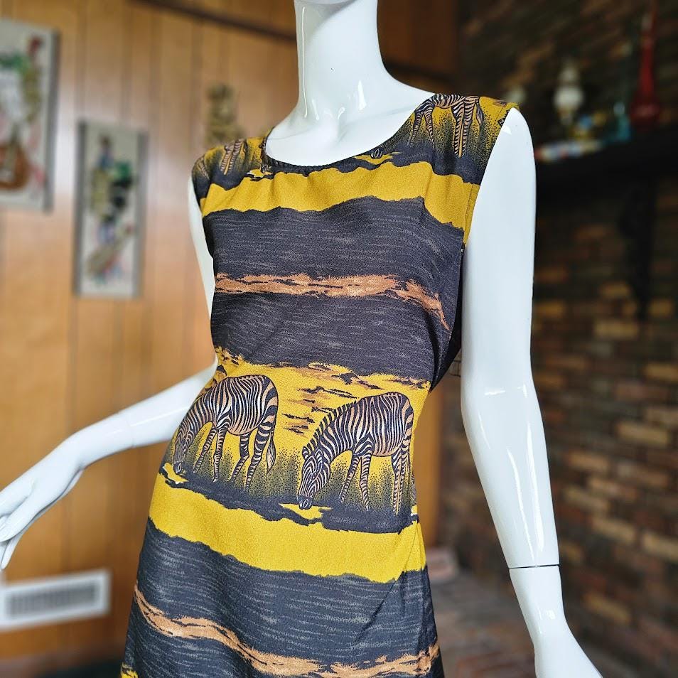 Zebra Print Dress - Etsy