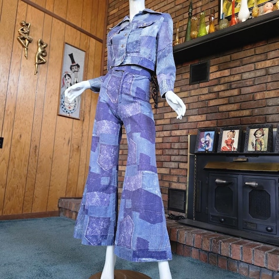 Vintage 70s Soul Train Superfly Patchwork Denim Sears Jacket + Vintage 70s Soul Train Superfly Patchwork Denim Sears Jacket +