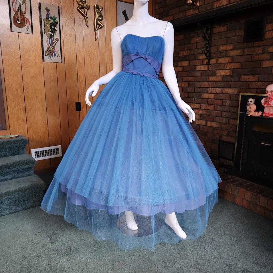 blue strapless skater dress Ayanna Strapless Mini Dress