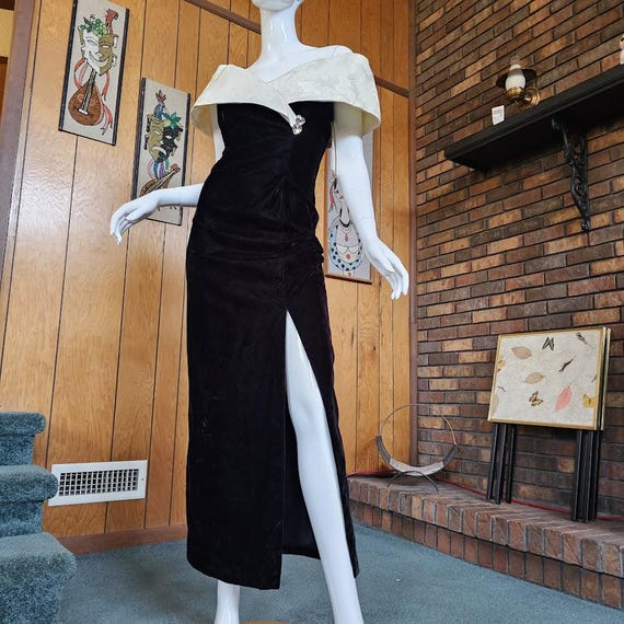 90s slit prom dress Vintage Crystal Heart Gunne Sax Velvet Tuxedo High Cocktail S/M Collection:WK212025REPEAT Lovskoo Women's Sequin Halter Color:Peony Pink Dusty Sage