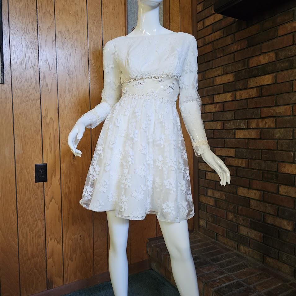 knee length dresses for ladies Blossom Lace Garden White Mini Dress main image 0