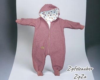 Walkanzug baby kleinkind rosa wollwalk overall gefüttert Anzug ab gr.50 bis gr.80
