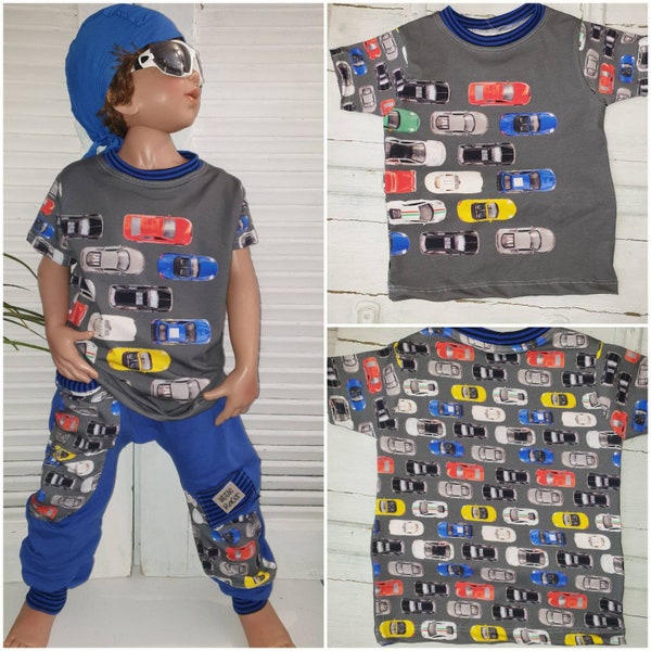 T-shirt Handmade zipfelzauber cool  outfit  Kinder Jungs Mädchen halbarm car sommer auto Autos little racer lässig shirt