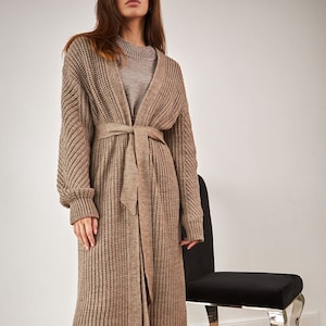 Cardigan with belt womens top