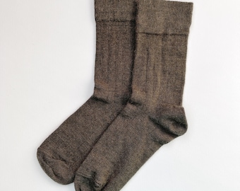 Alpaca Wool Socks, Warm Socks for Men and Women, Winter Casual Rib Socks, Wool Dress Socks