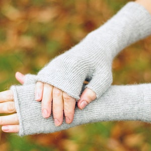 Knit Alpaca Fingerless Gloves