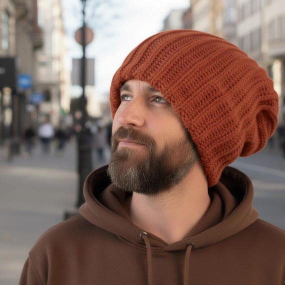 Dreadlock Beanie, Chunky Knitted Hat, Oversized Slouchy Beanie