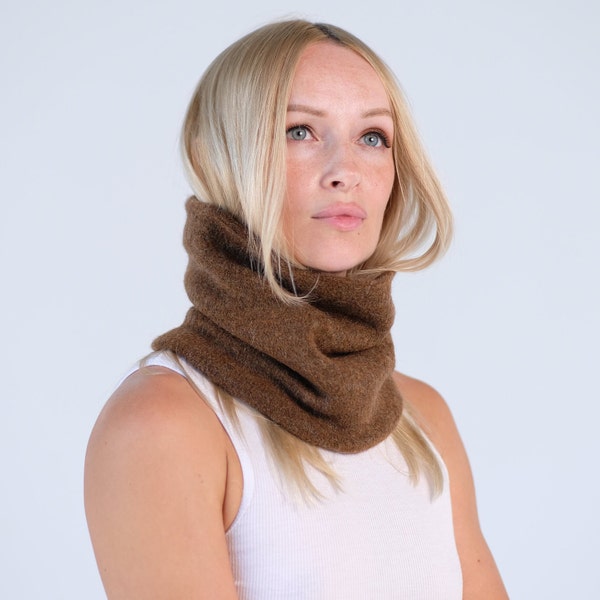 Mohair Neck Warmer, Neck Gaiter, Knitted Merino Wool Scarf, Tube Scarf, Neck Cover, Hand knit high quality Scarf Snood, Fashionable Gifts