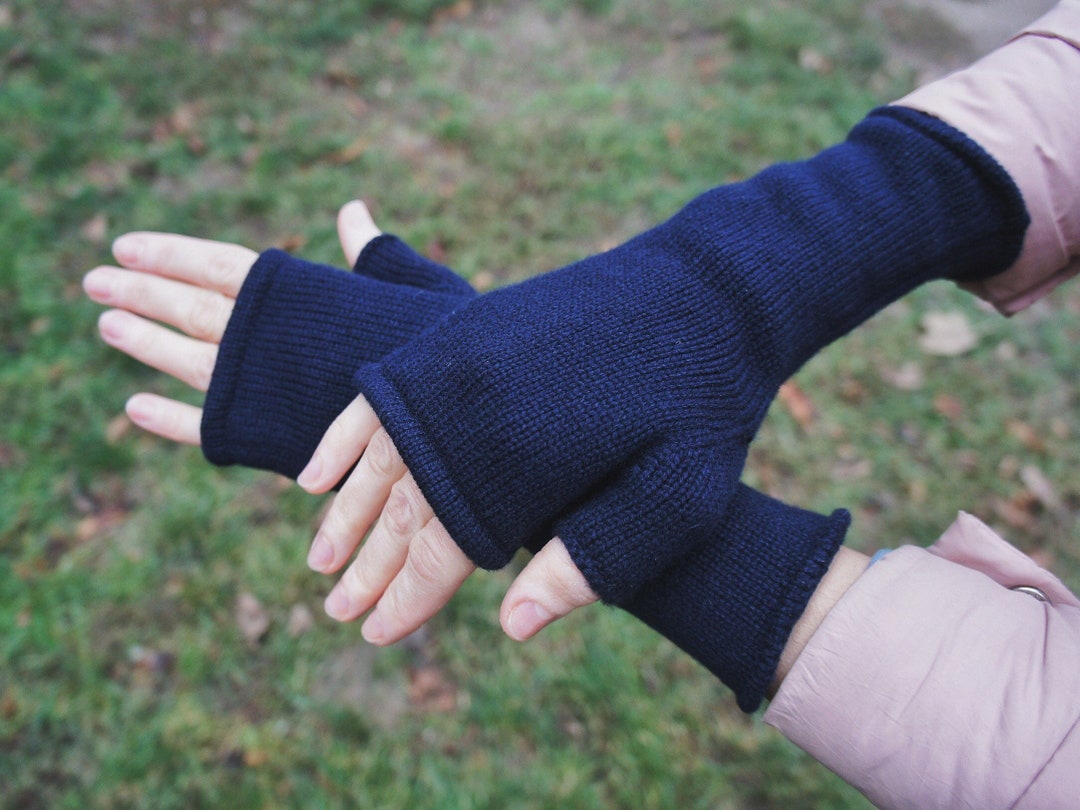 Cashmere Fingerless Gloves Women Handmade Winter Gloves Arm Etsy UK