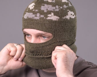 Balaclava Hat, MultiCam Breathable Balaclava, Winter Warm Balaklava, Camouflage, Knit Balaclava, Mens Hat, Outdoor Winter Hat, Gift for Him