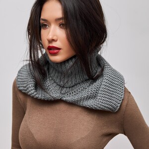 Beige Hooded Scarf