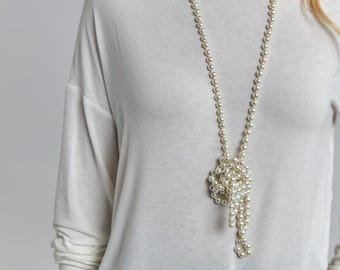 Loose Fit Knit Sweater, Soft Stretch Pullover, Draped Long Sleeve Top