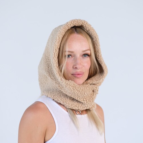 Hooded Scarf, Fleece Scarf Hoodie, Head Scarf, Hooded Neck 