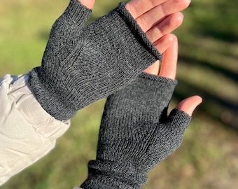 Cashmere Fingerless Gloves, Hand Knitted Arm Warmers, Gloves for Women, Cashmere Wrist Warmers