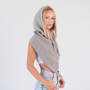 Hooded Cowl, Womens Hooded Scarf, Fleece Scarf Hoodie, Warm Scoodie, Cowl Hood for Women, Hoodie Scarf, Hooded Neck Warmer, Warm Winter Gift