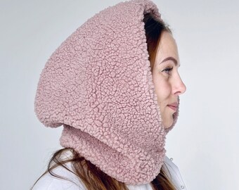 Hooded Scarf, Fleece Scarf Hoodie, Head Scarf, Hooded Neck Hooded Scarf, Fleece Scarf Hoodie, Head Scarf, Hooded Neck