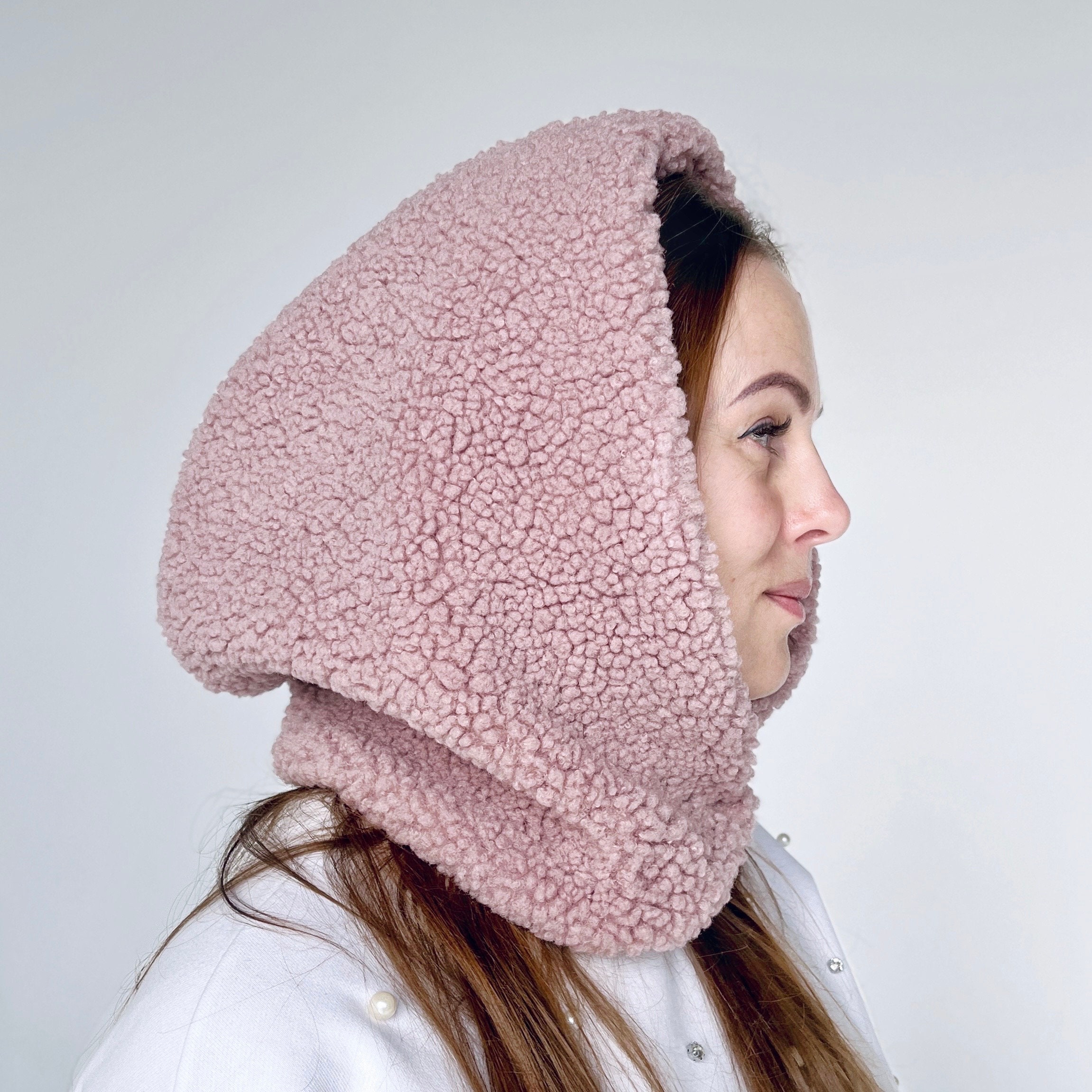 Hooded Scarf, Fleece Scarf Hoodie, Head Scarf, Hooded Neck Hooded Scarf, Fleece Scarf Hoodie, Head Scarf, Hooded Neck