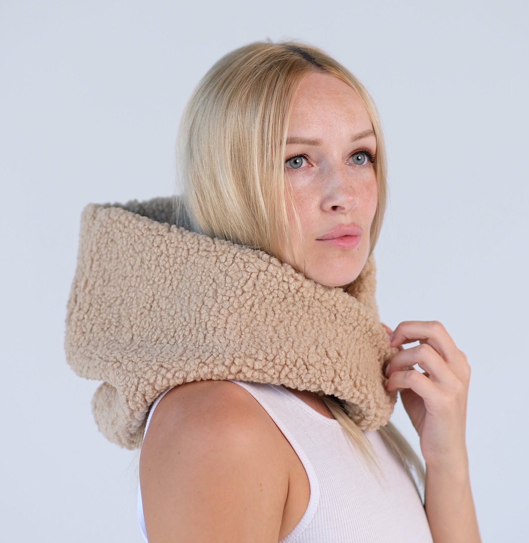 Hooded Scarf, Fleece Scarf Hoodie, Head Scarf, Hooded Neck Hooded Scarf, Fleece Scarf Hoodie, Head Scarf, Hooded Neck