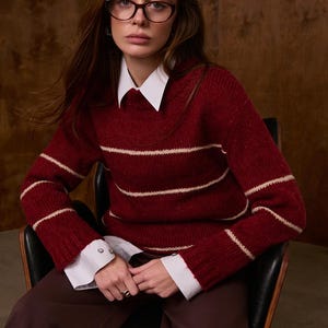 Merino Wool Mohair Sweater, Soft Warm Knit Pullover, Relaxed Fit Women’s Jumper, Cozy Winter Layer, Minimalist Sustainable Knitwear