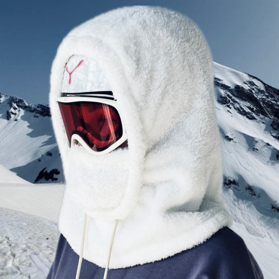 ARJEU Masque de Ski à Capuche Sherpa, Sherpa Hood Skimaske, Wilson Sherpa  Hood, Sherpa Ski Hood Over Helmet (White,One Size) : : Mode