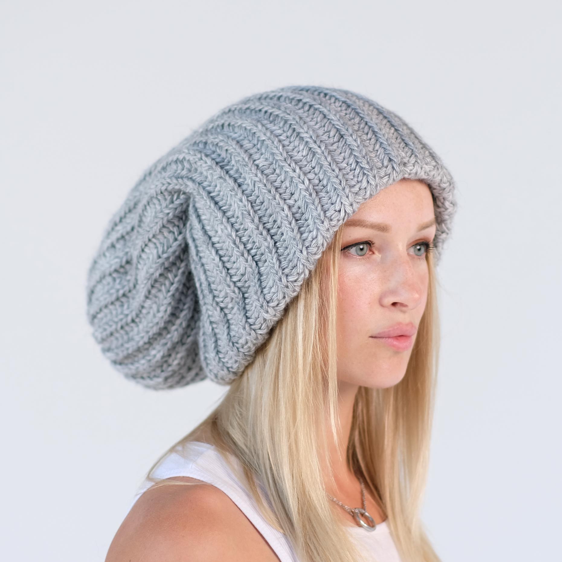 Surblue Unisex Trendy Beanie Warm Oversized Chunky Cable Knit Slouchy Woolen Hat Surblue Unisex Trendy Beanie Warm Oversized Chunky Cable  main image 2