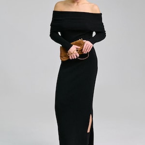 Bardot Black Dress - Etsy