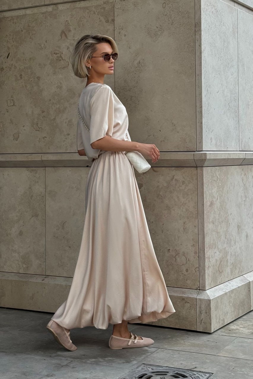 新色】Gather Balloon Long Skirt