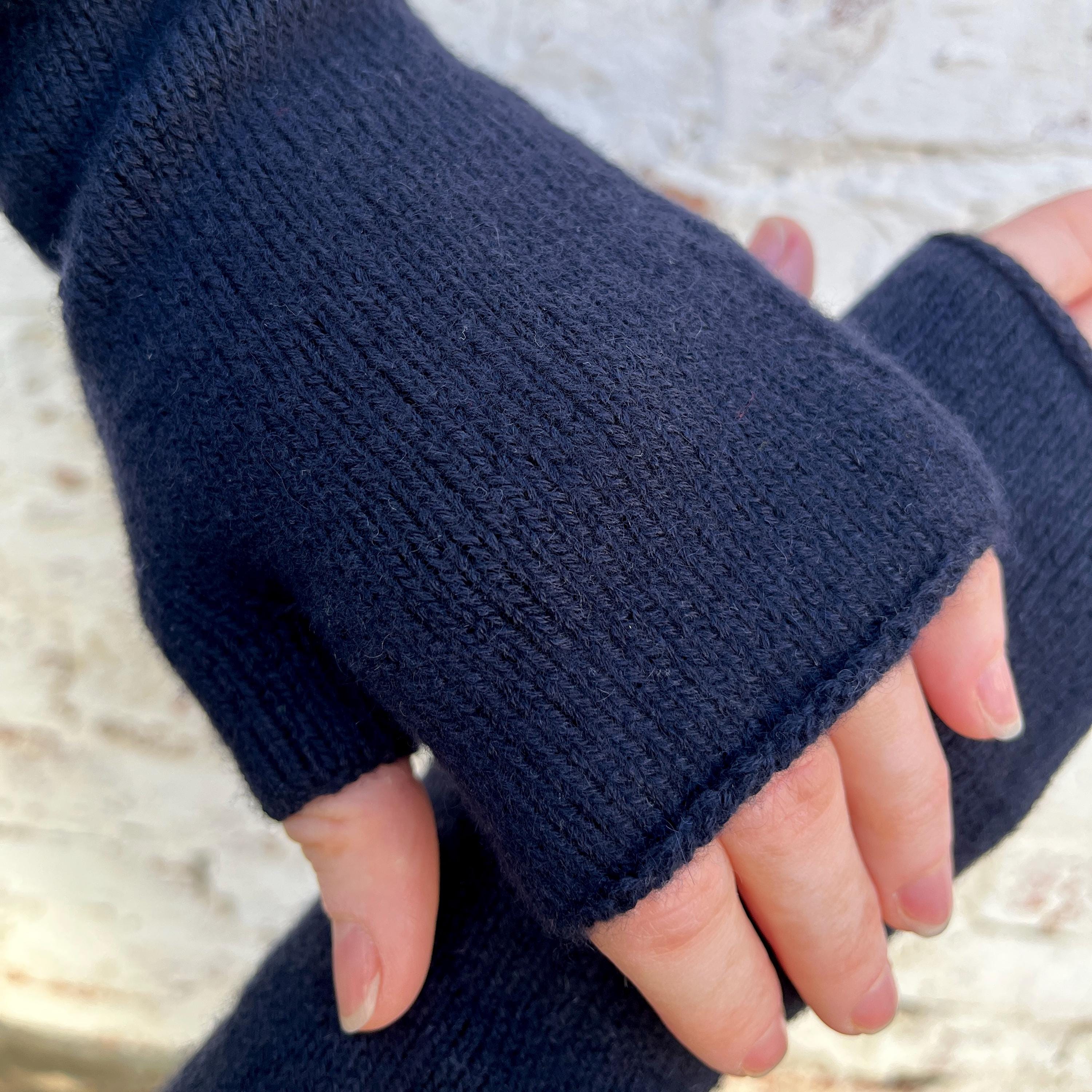 Cashmere Fingerless Gloves - Etsy Canada