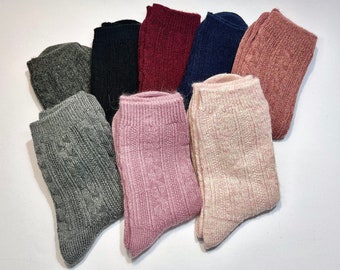 6 Pairs Socks Set/ Wool Socks/ Warm Cozy Socks/ House Soft Socks/ Winter Thick Socks/ Socks for Men and Women (MIX Colors) XMAS Gift Idea