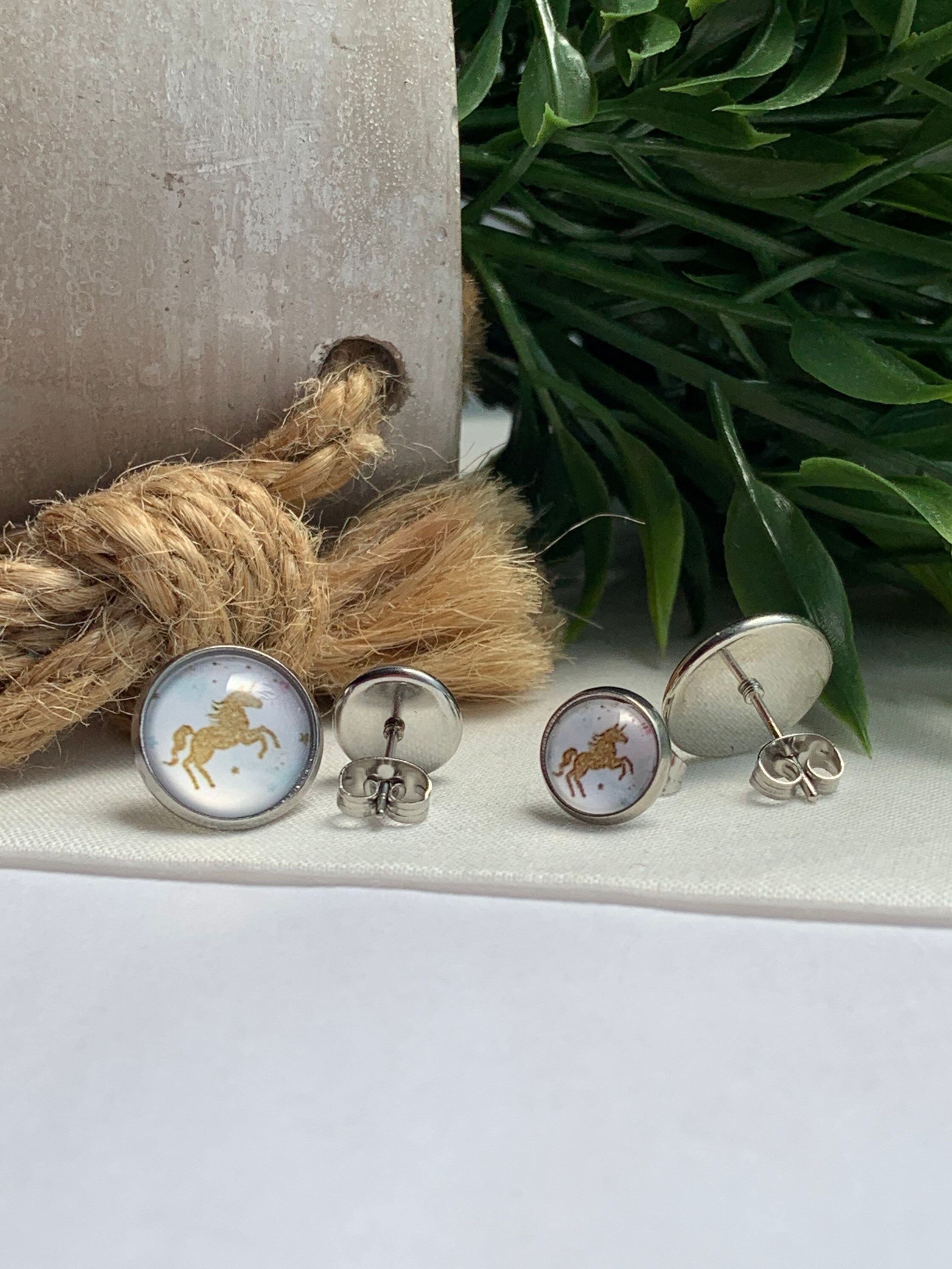 Earrings cabochons. | Etsy