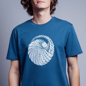 Organic shirt men's armadillo by NanMa with screen print, short sleeves, hand printed, ecological, organic cotton, graphic men's T-shirt