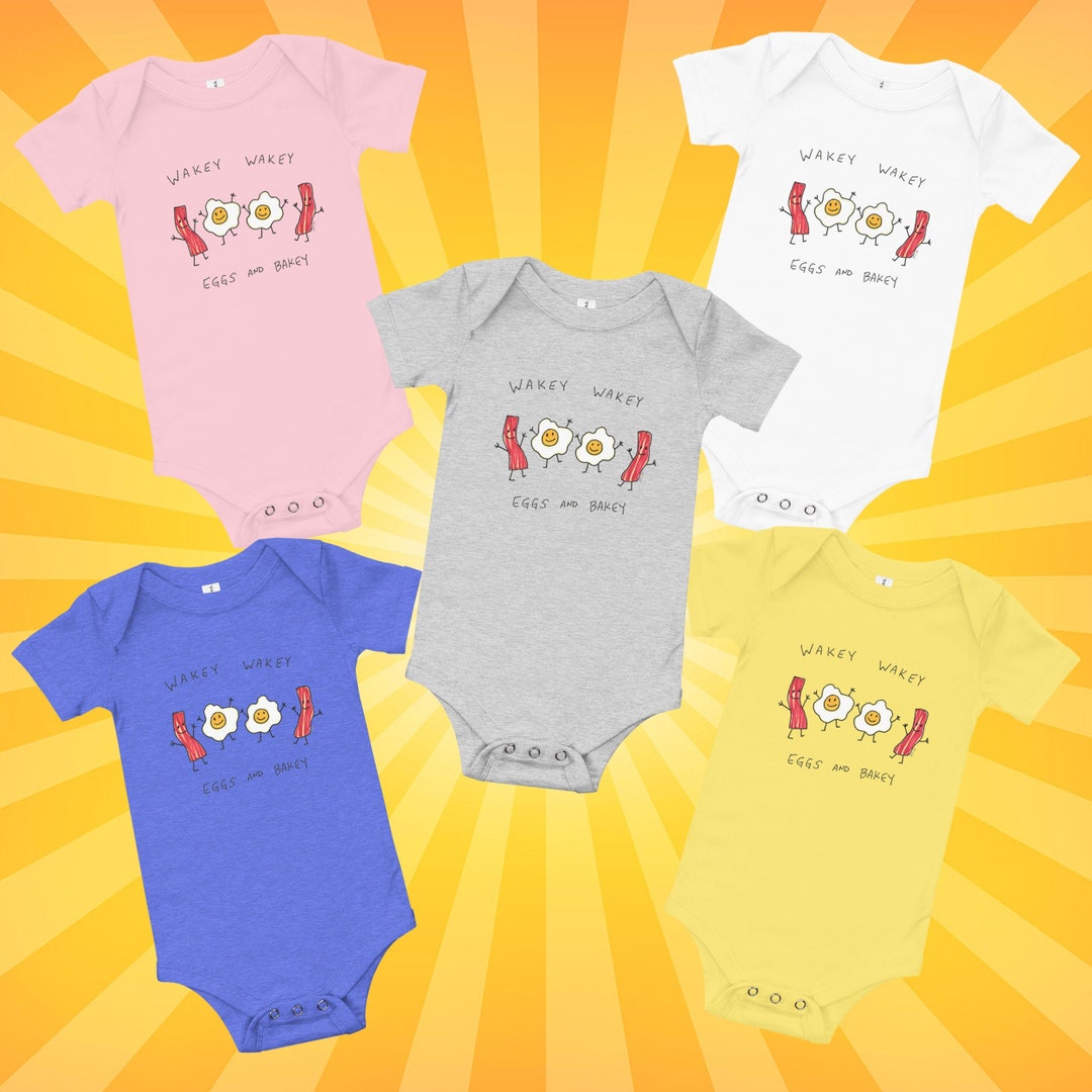 Wakey Wakey Eggs and Bakey Eggs and Bacon Breakfast Baby Onesie Etsy