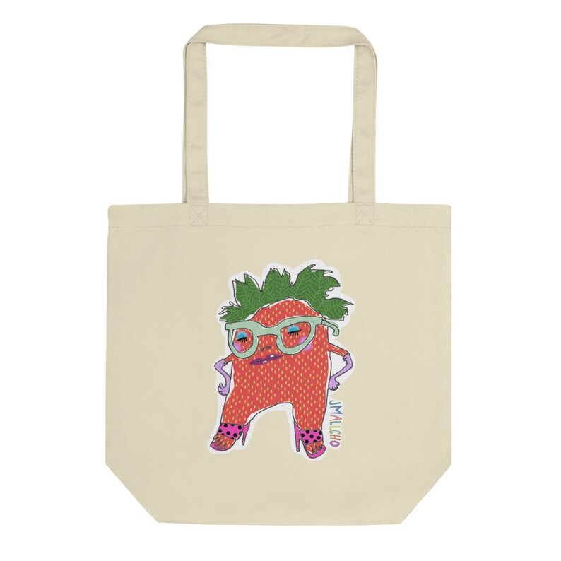 Super Sassy Strawberry Red and Wild Grandma Candy Eco Tote Bag