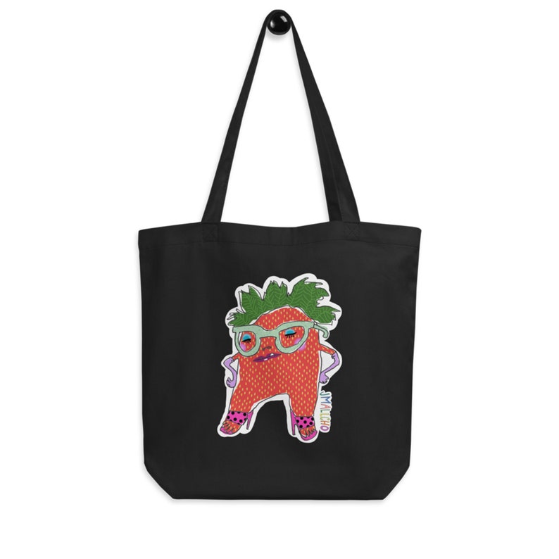 Super Sassy Strawberry Red and Wild Grandma Candy Eco Tote Bag