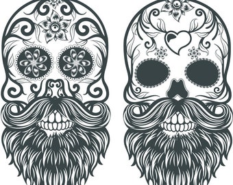 Beard Skull Svg Etsy
