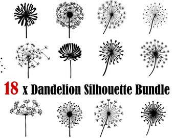 Download Cricut Cut File Clip Art Vectorial Printable Eps Png Jpg Psd Dxf Dandelion Flower Svg 18x Dandelion Svg Silhouette Dandelion Bundle Clip Art Art Collectibles
