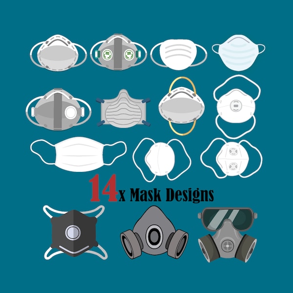 14x Respirator Maschera SVG,maschera png,maschera clipart,maschera di protezione,maschera di protezione,maschera di polvere svg,maschera faccia svg,maschera tossica svg, maschera, maschera di vernice,maschera chirurgica svg