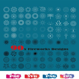 Fuegos artificiales SVG, Firework clipart, firecracker svg, silueta de fuegos artificiales, día de la independencia svg, 4 de julio svg, fuegos artificiales png, archivo de impresión, corte