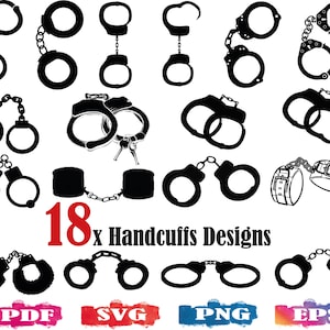 Handcuffs SVG, handcuffs silhouette, handcuffs, police handcuffs svg, handcuffs cut file, handcuffs print file, police svg, handcuffs vector