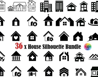 Download House Silhouette Etsy