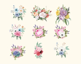 Download Watercolor Flowers Svg Etsy