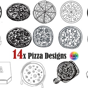 14x Pizza SVG, pizza box svg, pizza logo,pizza clipart, pizza slices svg, pizza png, pizza cut file, pizza print file, pizza silhouette svg