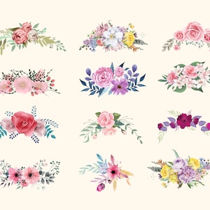 Download Watercolor Flowers Etsy