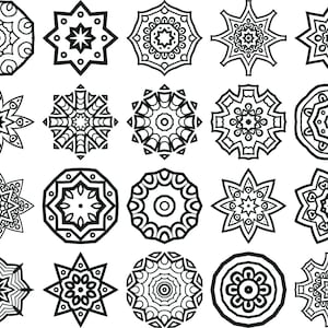 20 x Mandala Monogram SVG ,dxf,eps,psd,png,jpg silhouette , cricut ,clip art , vectoria, printable ,craft supplies