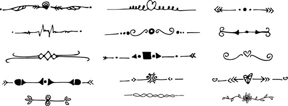 Download 15 X Oramental Text Dividers Bundle Svg Line Dividers Etsy