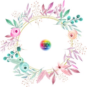 Floral Wreaths , Flower Ornamental Circle , Flourish Circle Frame SVG,dxf,eps,psd,png,jpg clip art , cricut file,vectorial, printable