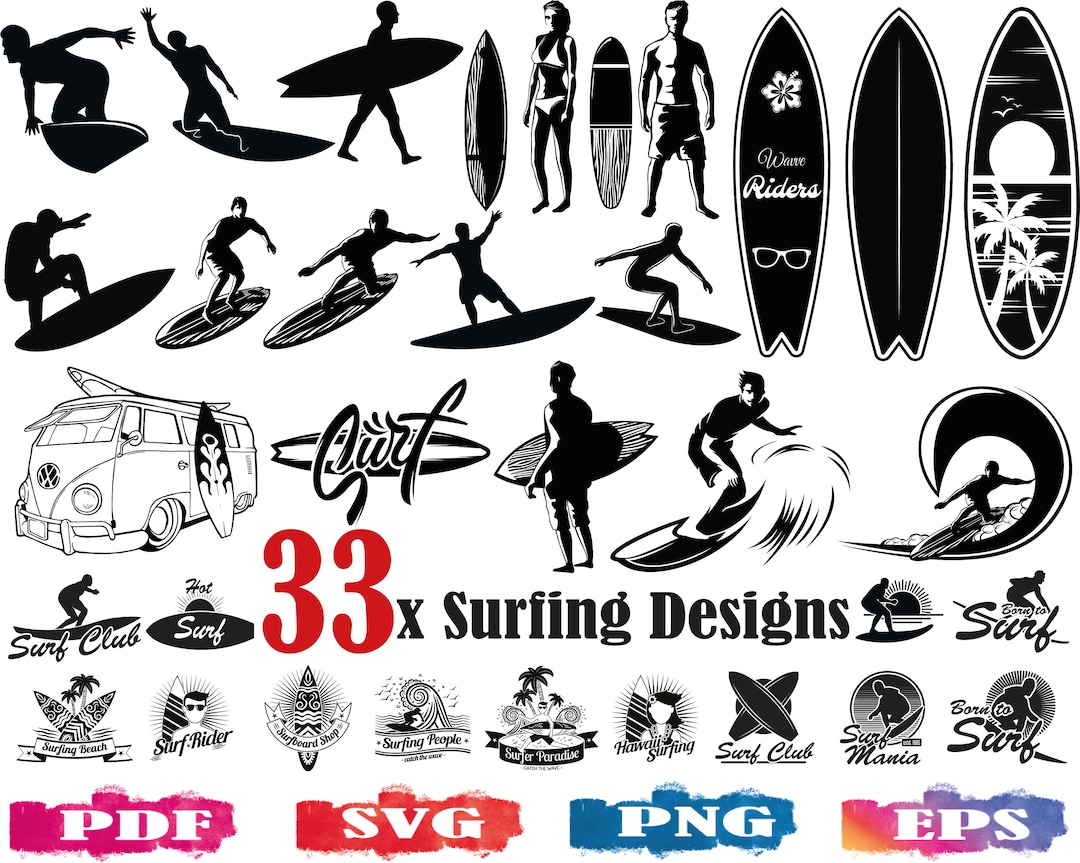 California Retro Surf Vintage Van Surfer Surfing Svg Png Dxf File –  artprintfile